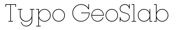 Typo GeoSlab font preview